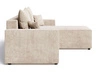 Ecksofa L-Form mit Schlaffunktion und Bettkasten Nivo Beige