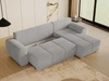 Ecksofa L-Form mit Schlaffunktion und Bettkasten Monti Rechts Grau
