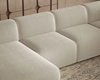 Wohnlandschaft Rechts Belluno Bouclé-Stoff Beige