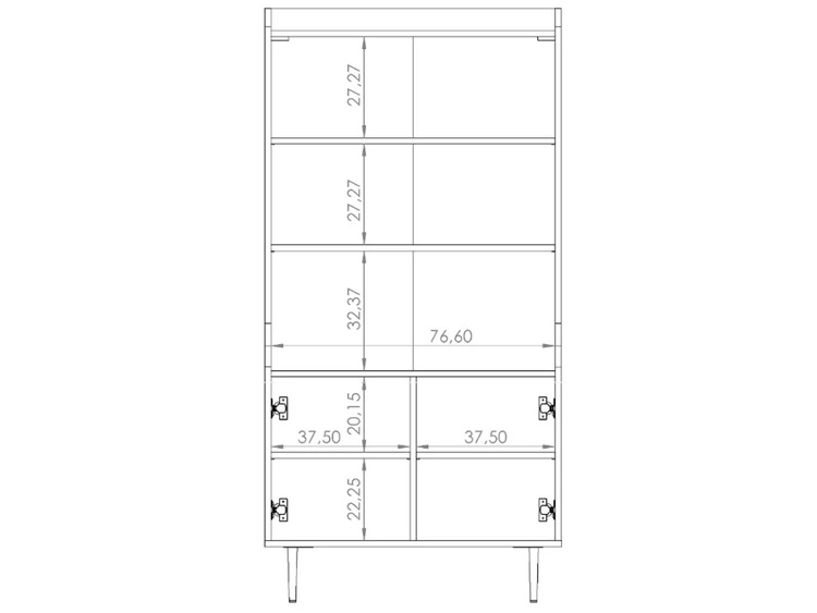 Regal mit Türen Vasa Braun