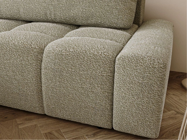 Ecksofa L-Form Links mit Schlaffunktion und Bettkasten Lana Beige