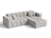 Ecksofa L-Form Rechts Moderne Ecksofa Loopo Grau