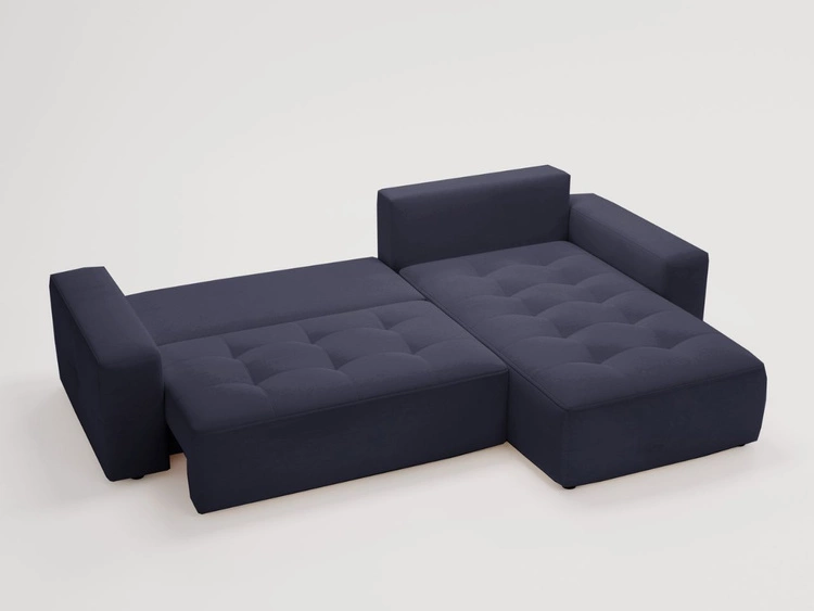 Ecksofa L-Form Rechts mit Schlaffunktion und Bettkasten Portland Anthrazit