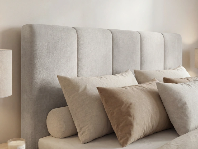 Boxspringbett mit Bettkasten 180x200 Vendi grau
