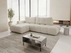 Ecksofa L-Form Links mit Schlaffunktion und Bettkasten Sile L Dunkelbeige