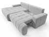 Ecksofa L-Form mit Schlaffunktion und Bettkasten Tulio Links Grau