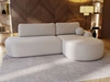 Ecksofa L-Form Rechts mit Schlaffunktion und Bettkasten Aurio O Creme