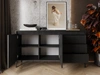 Kommode mit Türen und Schubladen 153 cm Sorano Schwarz