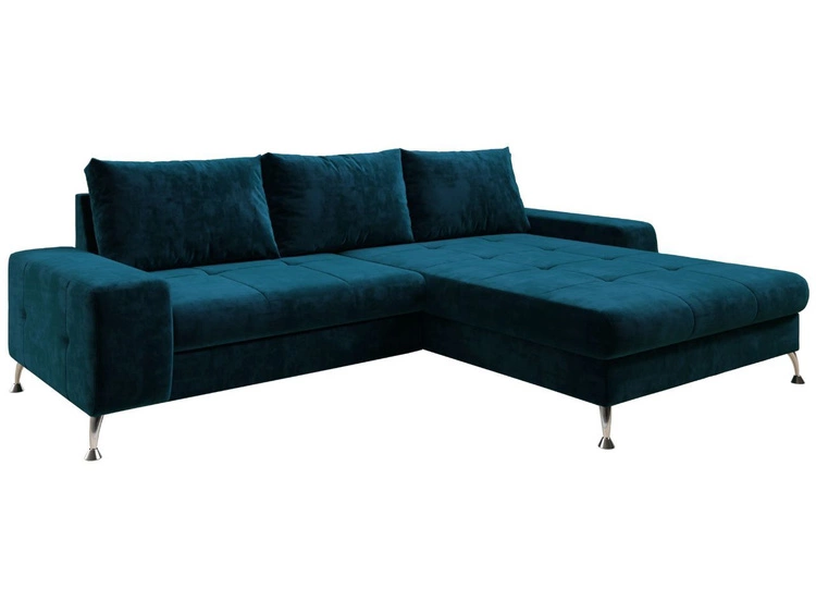 Ecksofa L-Form Rechts mit Schlaffunktion und Bettkasten Tonny Dunkelblau