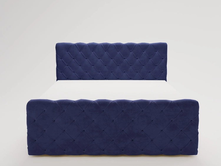 Boxspringbett mit Bettkasten 140x200 Lunaris Blau