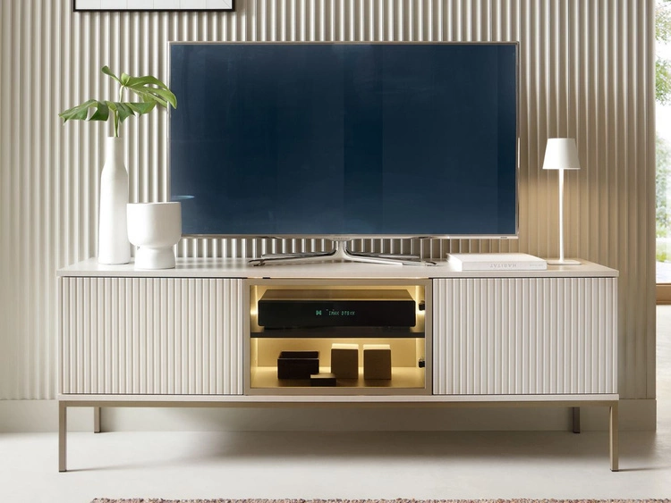 TV-Lowboard mit Türen und Led Deo Kaschmir