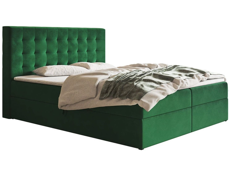 Boxspringbett mit Bettkasten 180x200 Denza Grün