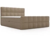 Boxspringbett mit Bettkasten 180x200 Bouclé-Stoff Alicante Braun