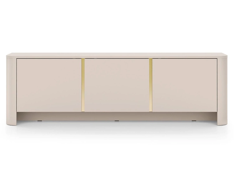 Eine Wohnzimmermöbelgarnitur mit goldener Zierleiste Brillo Kaschmir