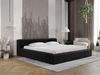 Polsterbett mit Bettkasten und Lattenrost 160x200 Lipari Schwarz