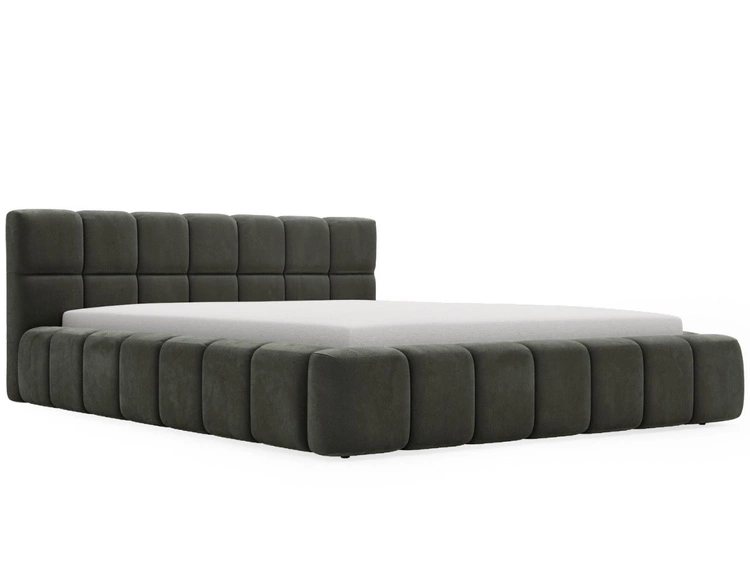 Polsterbett mit Bettkasten und Lattenrost 180x200 Alicante Dunkelgrau