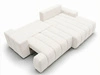 Ecksofa L-Form Rechts mit Schlaffunktion und Bettkasten Caleo Creme