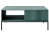 Couchtisch mit Stauraum Amber Grün, Schwarz Frame