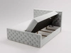 Boxspringbett mit Bettkasten 120x200 Montego Hellgrau