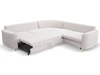 Ecksofa L-Form Links mit Schlaffunktion und Bettkasten Limon Creme