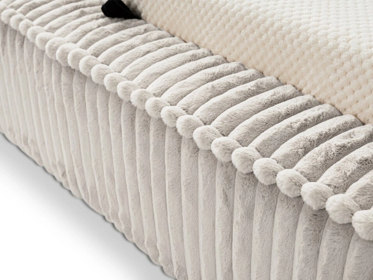 Polsterbett mit Bettkasten und Lattenrost 180x200 Lago Hellgrau