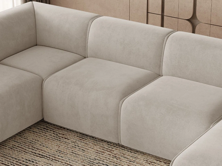 Wohnlandschaft Links Belluno Hellbeige
