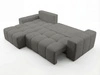 Ecksofa L-Form mit Schlaffunktion und Bettkasten Bresso Dunkelgrau