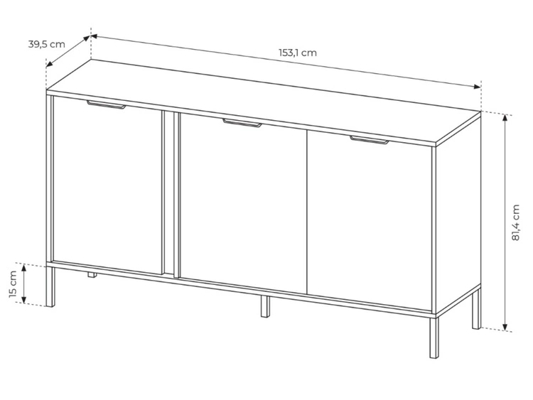 Wohnzimmermöbel-Set 2 Drino Anthrazit