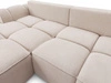 Ecksofa L-Form Links mit Schlaffunktion und Bettkasten Bonno Beige