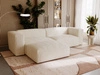 Ecksofa L-Form Links Moderne Cord Ecksofa Landi Beige
