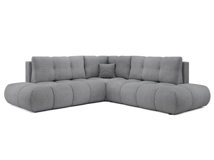 Ecksofa mit Schlaffunktion und Bettkasten Links Kair Grau