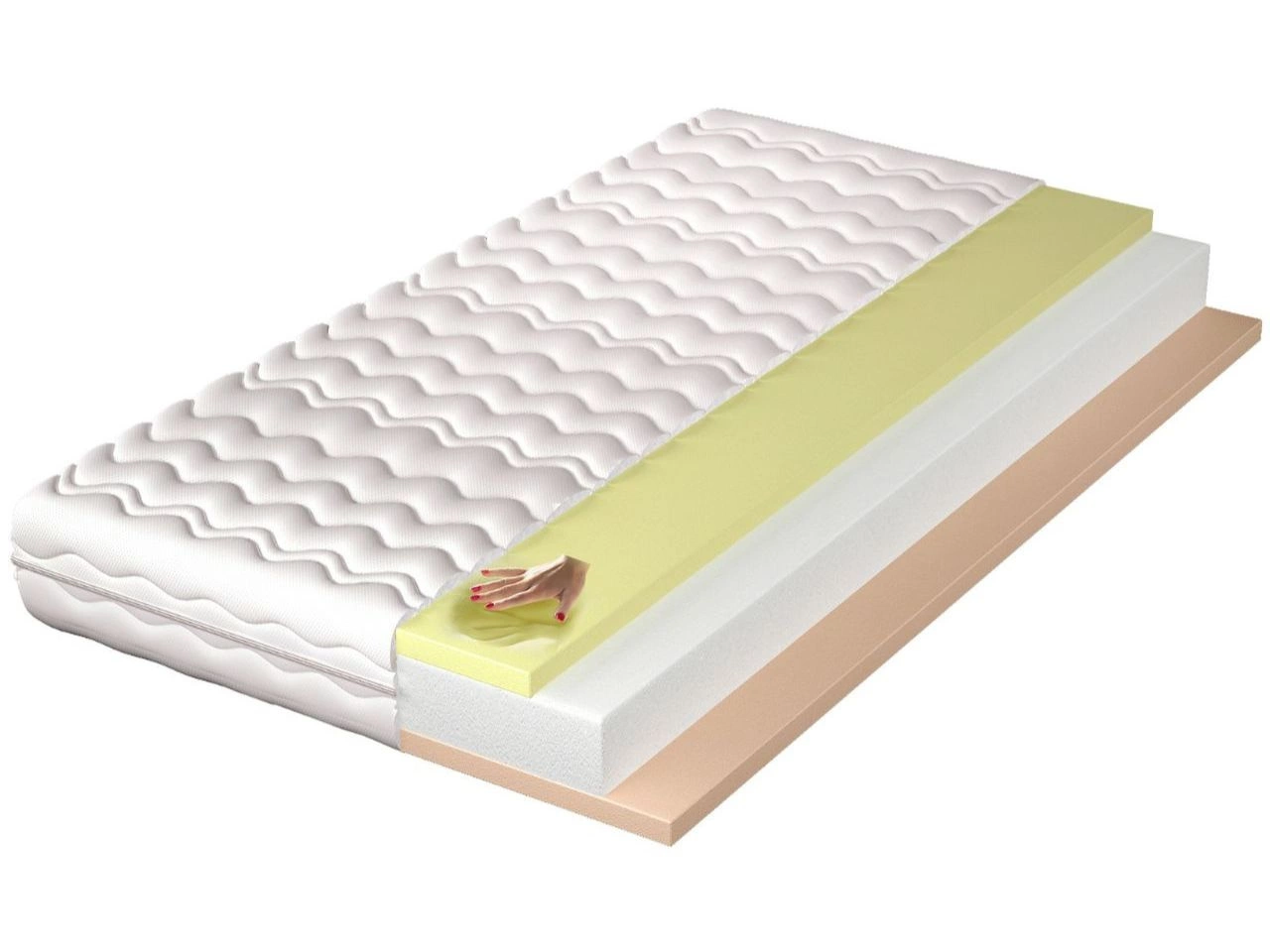 Schaumstoffmatratze mit thermoelastischem und hochelastischem Schaum Noomi 160x200