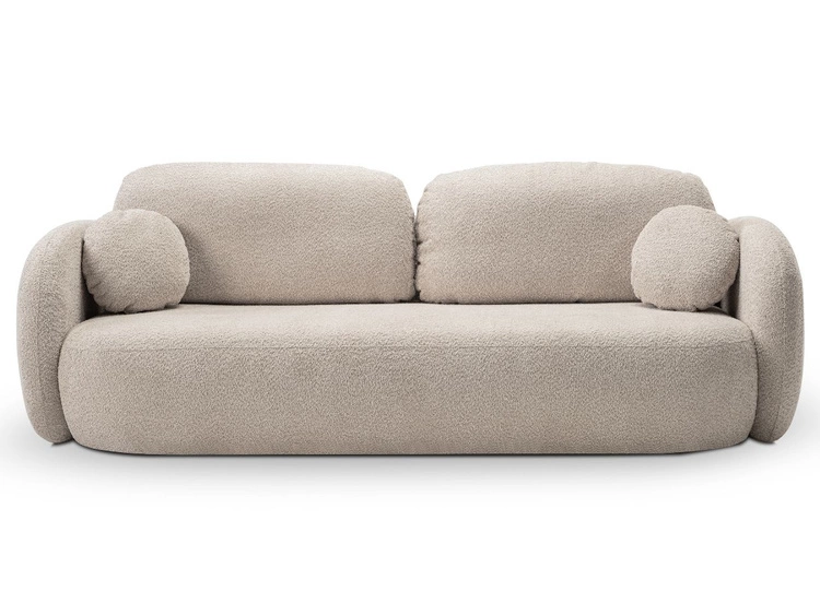 Schlafsofa mit Bettfunktion und Bettkasten Oreo Beige