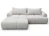 Ecksofa L-Form Links mit Schlaffunktion und Bettkasten Bonno Grau
