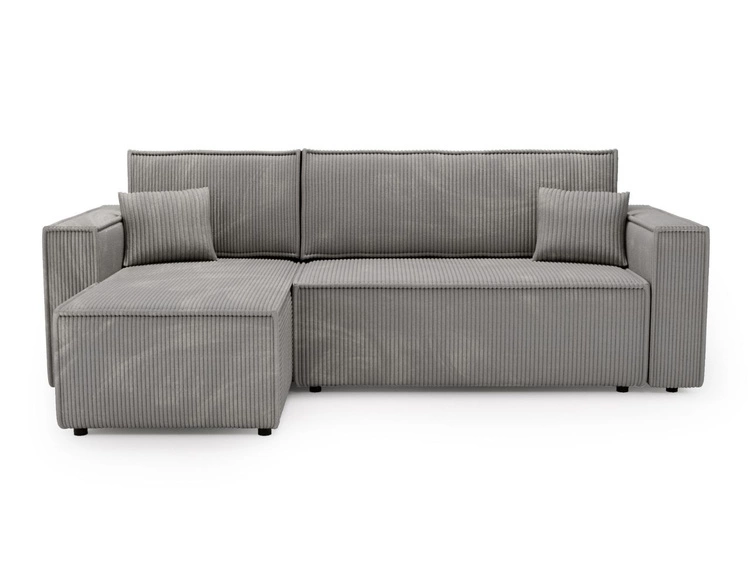 Modernes Ecksofa mit Schlaffunktion und Stauraum Prato L Grau