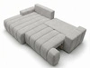 Ecksofa L-Form Links mit Schlaffunktion und Bettkasten Caleo Hellgrau