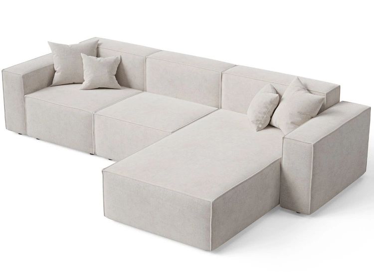 Ecksofa L-Form Rechts Arizona Beige