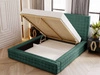 Polsterbett mit Bettkasten und Lattenrost 140x200 Barbados Grün