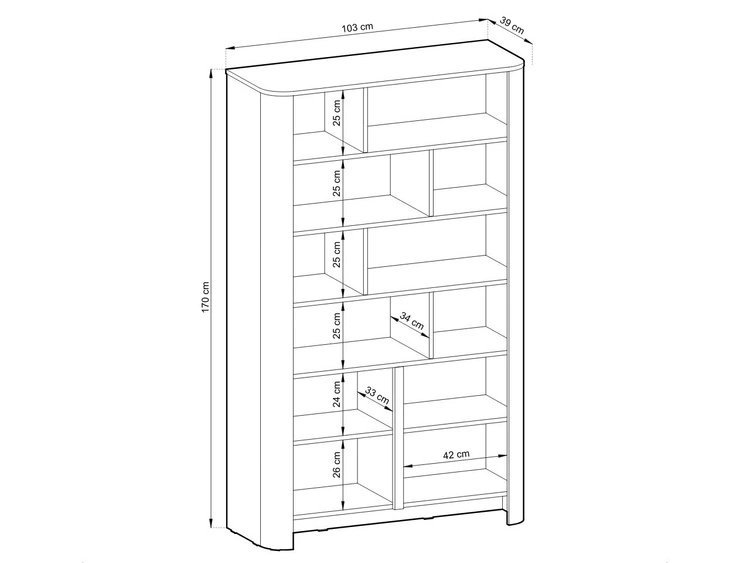 Eine Wohnzimmermöbelgarnitur mit goldener Zierleiste Brillo Vicenza-Eiche