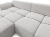 Ecksofa L-Form Links mit Schlaffunktion und Bettkasten Bonno Grau