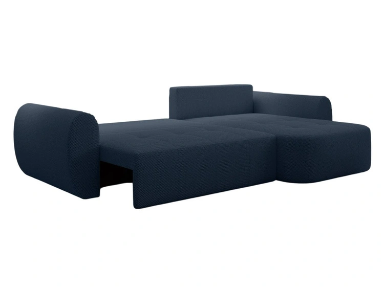 Ecksofa L-Form mit Schlaffunktion und Bettkasten Avessio Dunkelblau