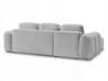 Ecksofa L-Form mit Schlaffunktion und Bettkasten Avelin Links Grau