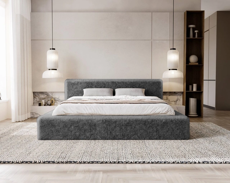 Polsterbett mit Bettkasten und Lattenrost 180x200 Enjoy Grau