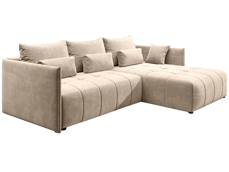 Ecksofa L-Form mit Schlaffunktion und Bettkasten Ardi Creme