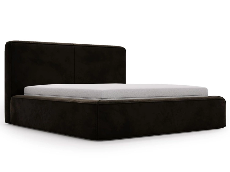 Polsterbett mit Bettkasten und Lattenrost 180x200 Amaro Schwarz