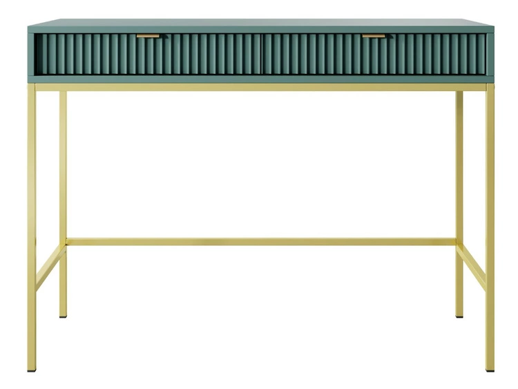 Schminktisch mit Schubladen Amber Grün, Gold Frame