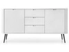 Kommode mit Türen und Schubladen Viva Weiß auf Schwarzen Beinen