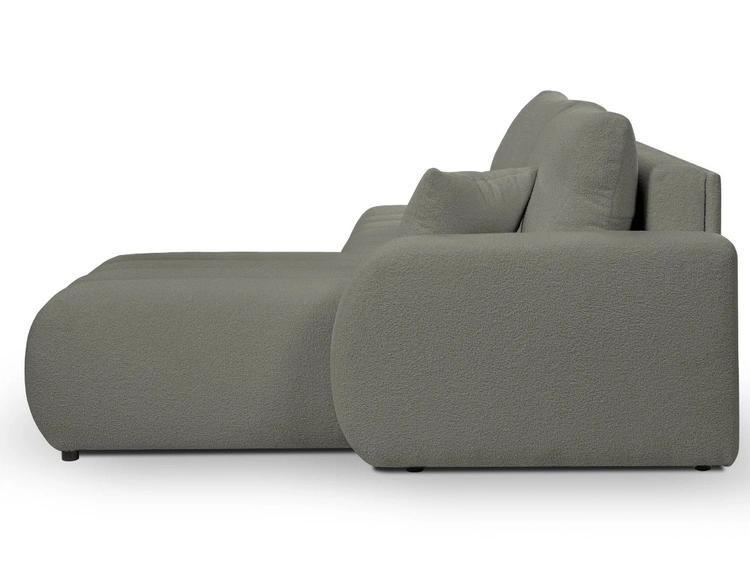 Ecksofa mit Schlaffunktion und Bettkasten Rechts Adoro Grau