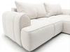 Ecksofa L-Form Rechts mit Schlaffunktion und Bettkasten Bonno Creme 