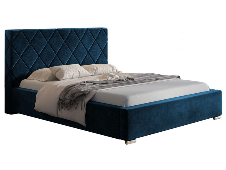 Polsterbett mit Bettkasten und Lattenrost 180x200 Taranto Dunkelblau